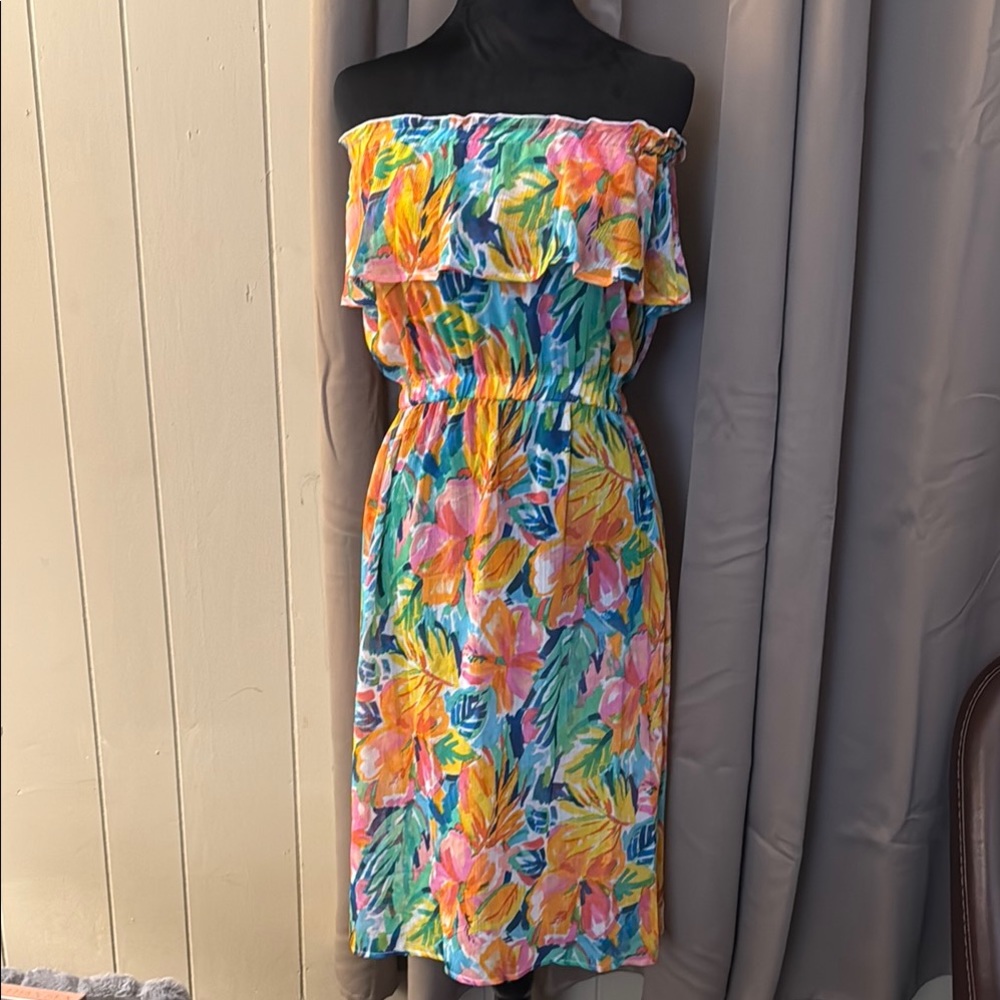 Amerex Floral Off-Shoulder Swimsuit cover up